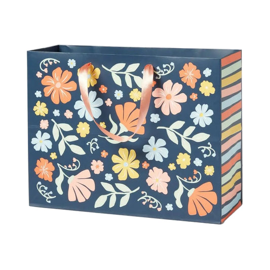 Large Floral Gift Bag Blue - Spritz™