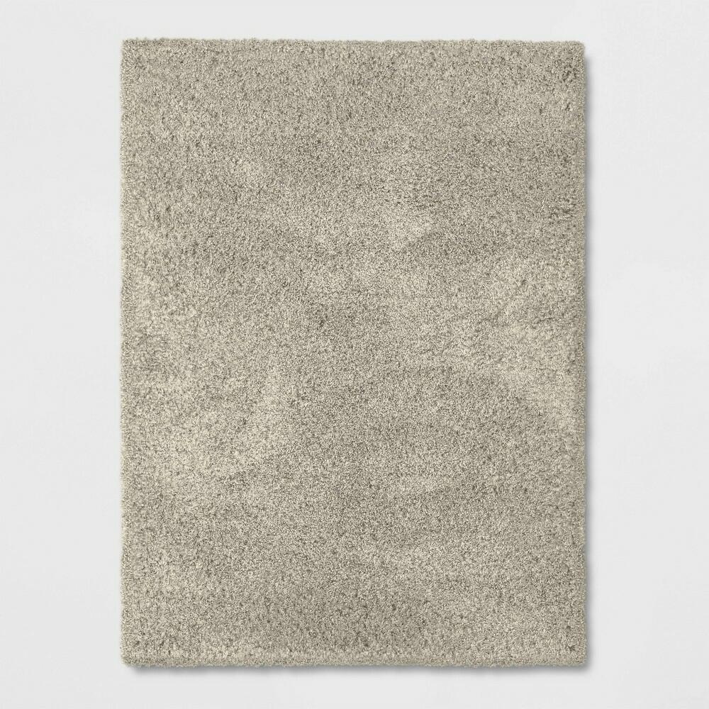5'1"x6'11" Solid Eyelash Woven Shag Rug Tan - Threshold™