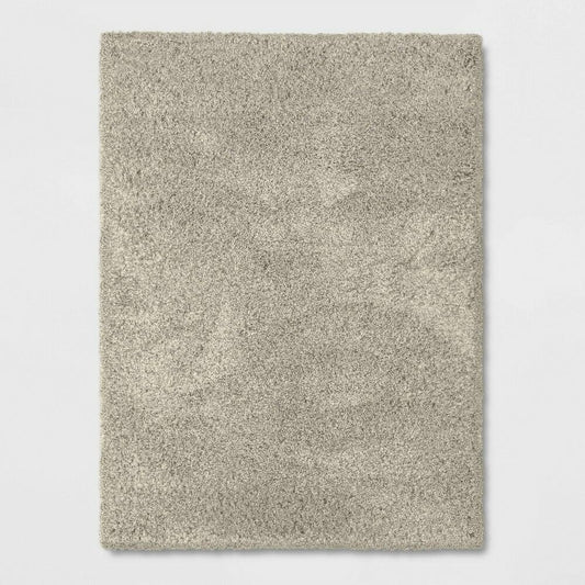 5'1"x6'11" Solid Eyelash Woven Shag Rug Tan - Threshold™