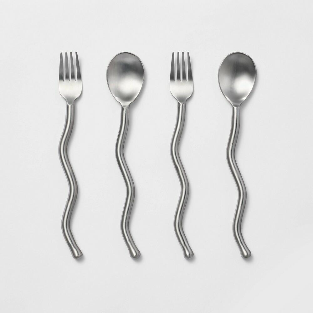 Threshold Studio McGee 4-Piece Metal Appetizer Utensil Set
