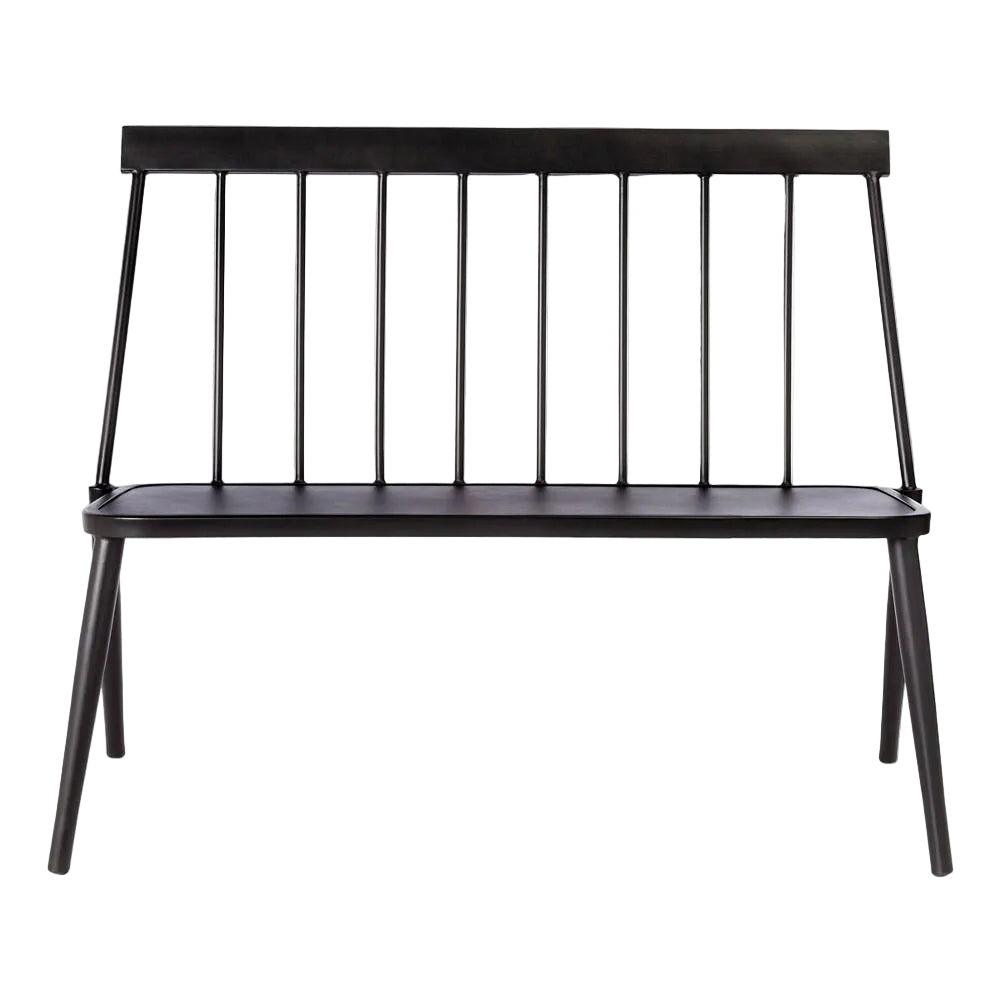 Windsor Metal Stack Patio Bench Black - Threshold™
