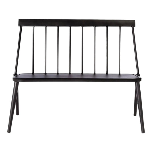 Windsor Metal Stack Patio Bench Black - Threshold™