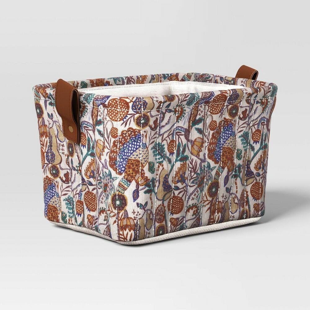 Quilted Decorative Basket Floral