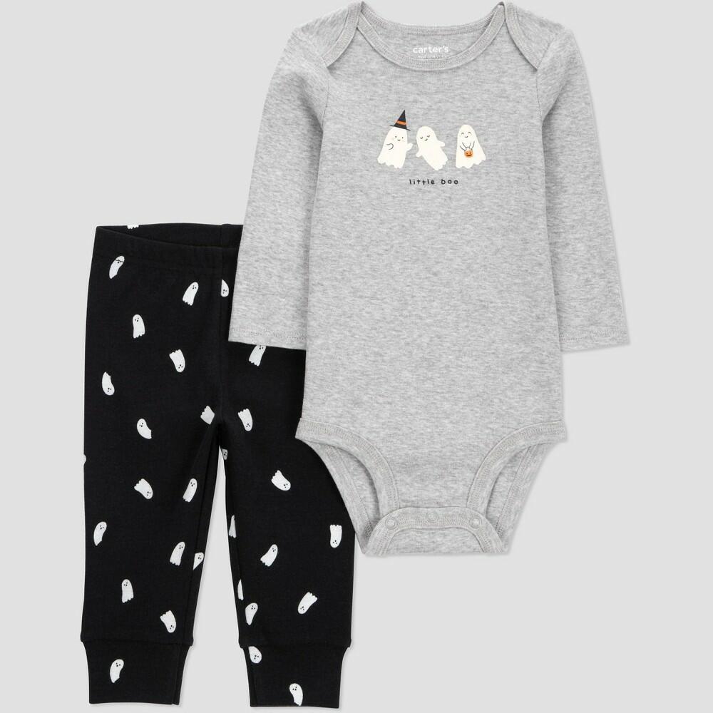 Carter's Just One You® Baby 2pc Ghost Top & Bottom Set - Gray 9M