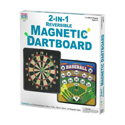 2-in-1 Reversible Magnetic Dartboard