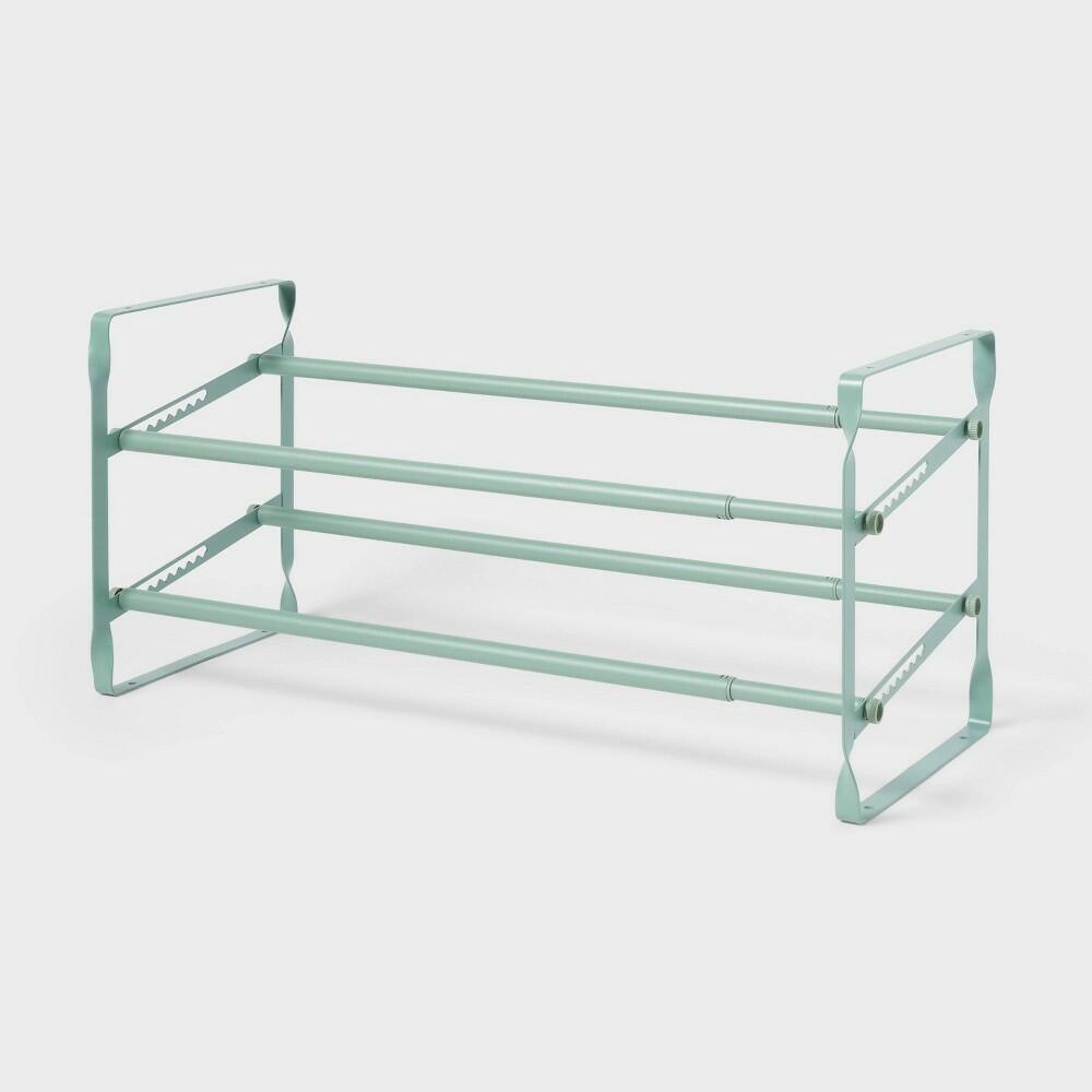 2 Tier Expandable Shoe Rack Green - Brightroom™