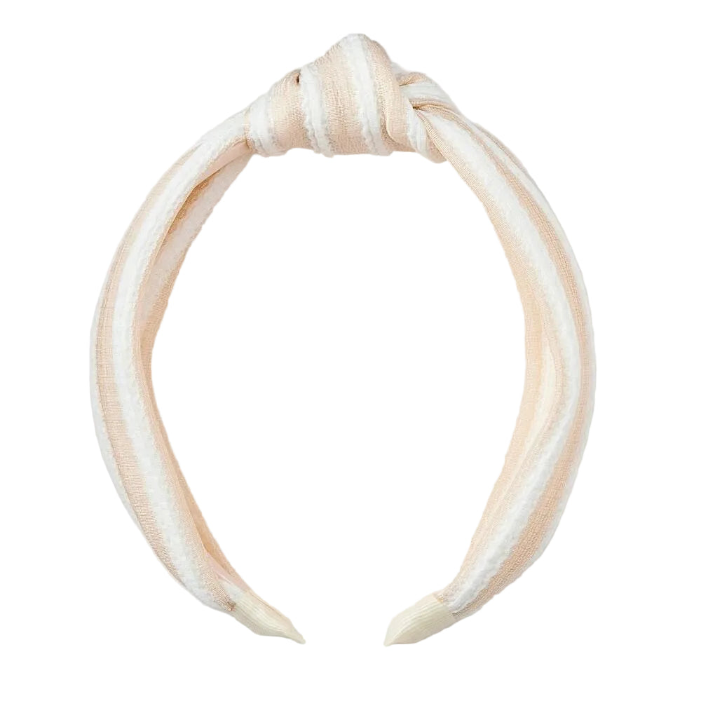 Striped Top Knot Headband - Universal Thread Pink/White
