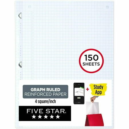 Five Star 150ct Graph Ruled Filler Paper Reinforced