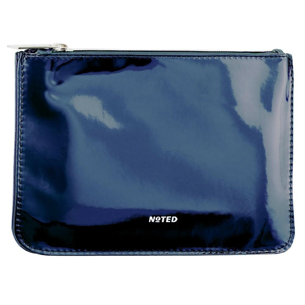 Noted by Post-it Zip Top Metallic Pen Pouch Navy Blue