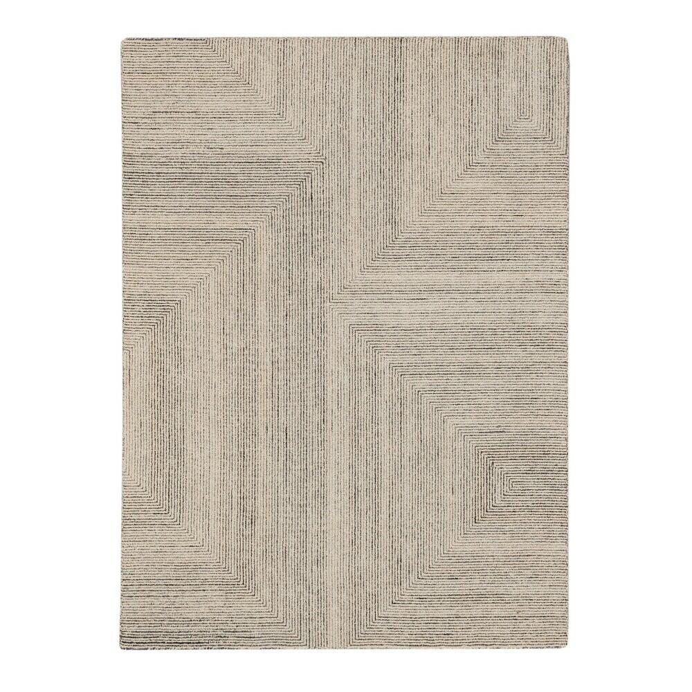Mohawk 5'x7' Wool and Poly Blend Area Rug Tan