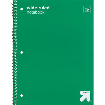 Wide Ruled Green Notebook