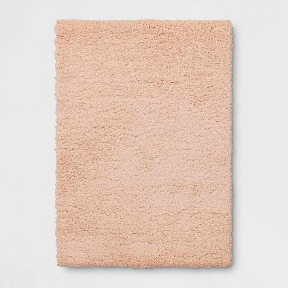 4'x5'6" Solid Shag Accent Rug Pink - Room Essentials™