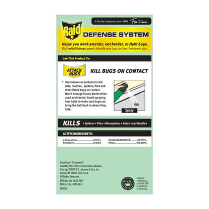 Raid House & Garden Indoor Flying Insect Killer without Harming Plants, 11 oz