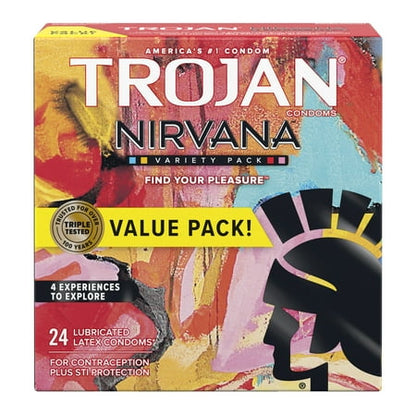 Trojan Nirvana Collection Variety Pack Condoms - 24 count *Exp 2026/07/01* *Damaged Box*