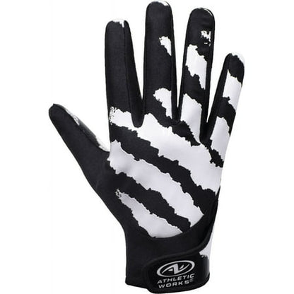 Athletic Works Football Receiver Gloves with Silicone Grip, Adult L/XL Black *Damaged Package*