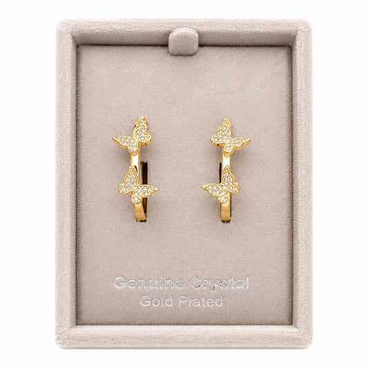 City x City Gold Plated Butterfly Earrings