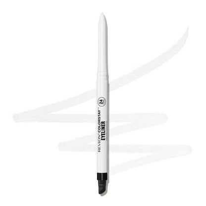 Revlon ColorStay Waterproof Eyeliner Pencil, Built-In Sharpener, 215 White, 0.01 oz