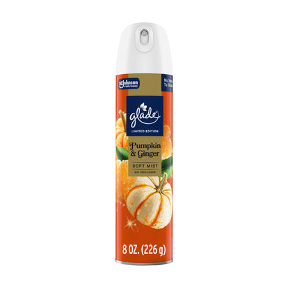 Glade Compressed Gas Air Freshener Aerosol - Pumpkin & Ginger, 8.0 oz *Damaged Bottle*
