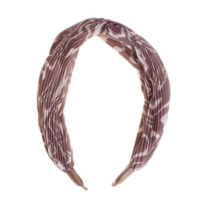Goody Tru X Let It Happen Collab Ouchless  Pleated Fabric Knotted Headband Tan