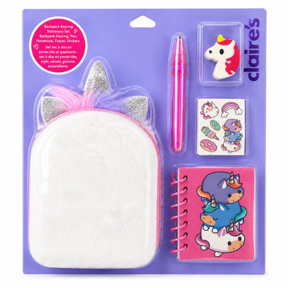 Claire's 5 Piece Unicorn Backpack Keyring Pencil Pouch (Random Color)