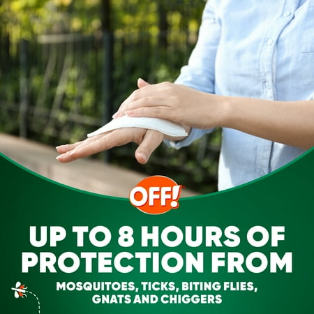 OFF! Deep Woods Insect Repellent Towelettes, Mosquito Repellent Wipes, 1 Pack, 12 Count *Packaging May Vary