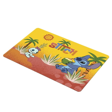 Zak Designs 11.8 x 17.6 Inch Disney Stitch Reusable Kids Plastic Placemat