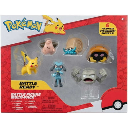 Jazwares Battle Ready Action Figures Pikachu, 6 Pack