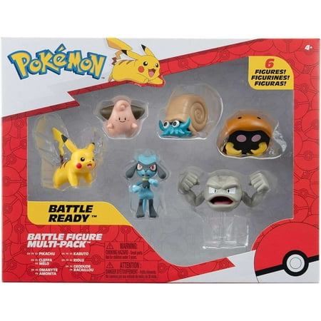 Jazwares Battle Ready Action Figures Pikachu, 6 Pack