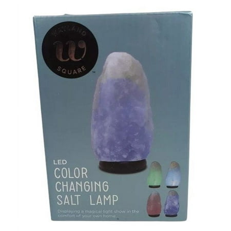 Wayland LED Color Changing Salt Lamp On A Wooden Base USB Powered