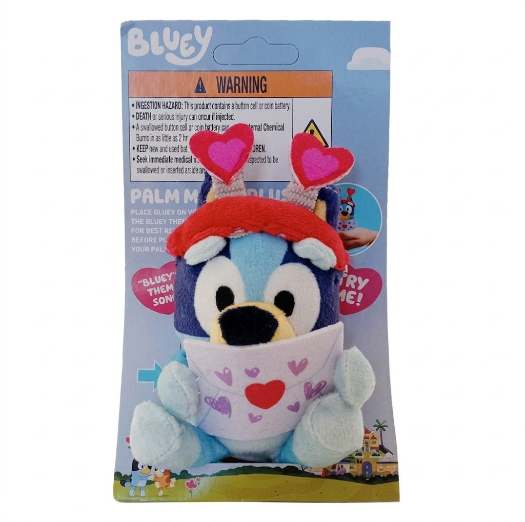 Bluey Palm Music Plush 4 in Valentines Day themed