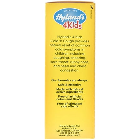 Hyland's Cold 'n Cough Daytime 4 Kids 4 oz *Exp 10/2026* *Packaging May Vary*