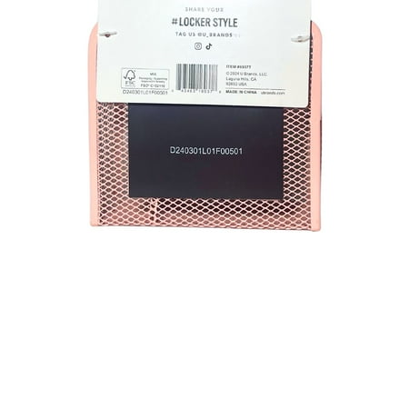 U Brands Magnetic Locker Mesh Mirror Cup in Pink