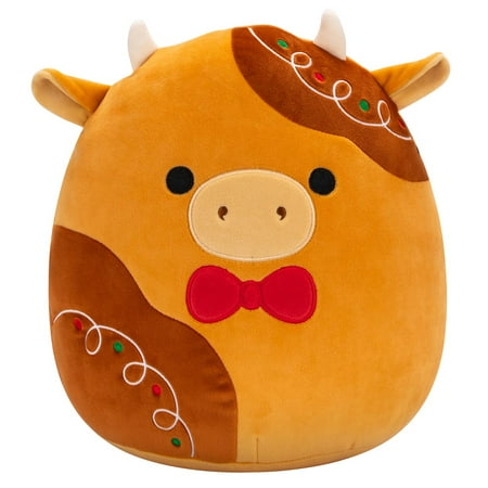 Squishmallows 12-Inch Jericho the Gingerbread Cow