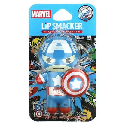 Lip Smacker Marvel Captain America, Lip Balm, Red, White & Blue-Berry, 0.14 oz (4 g)