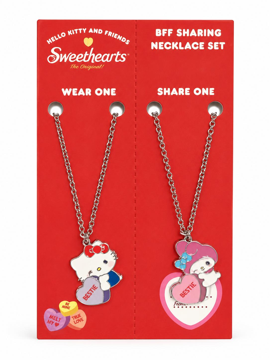 Hello Kitty & My Melody Valentine's Day BFF Necklace Set