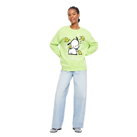Sanrio Womens Size XS St. Patricks Day Pochacco Graphic Sweatshirt 93230147 Green