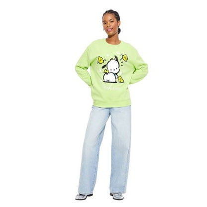 Sanrio Womens Size XS St. Patricks Day Pochacco Graphic Sweatshirt 93230147 Green