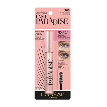202 Black Brown L'Oreal Lash Paradise Mascara, Black Brown, 0.28oz