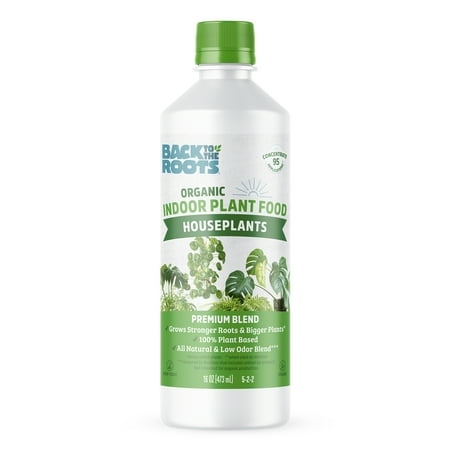 Back to the Roots Organic Premium Blend Indoor Plant Food, 16 oz Bottle
