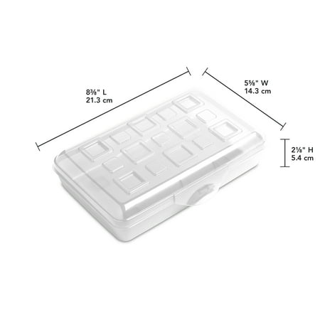 Sterilite Small Pencil Box Plastic, Clear