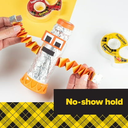 Scotch Double Sided Permanent Tape Dispensers, Clear, 1/2x400, 2 Dispensers *Damaged Package*