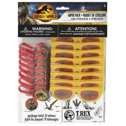 Jurassic World Birthday Party Favors for 8, 48pcs
