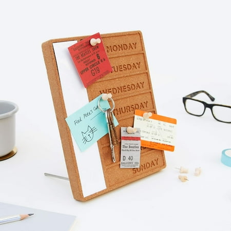 Suck UK Cork Whiteboard Weekly Planner | White Board Organiser | Office Accessories | Weekly Desk Planner
