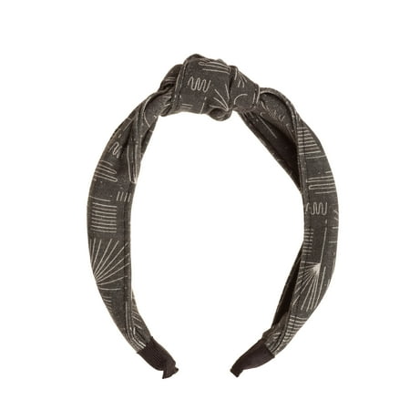 Goody Tru X Hola Lou Collab Ouchless  Printed Fabric Knot Headband Black, 1 CT