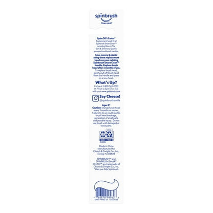 Spinbrush Kids Refill, Soft Bristles, 2 Kids Replacement Heads for Battery Toothbrushes (brush heads only)