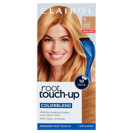 Clairol Root Touch-Up Nice'n Easy Permanent Hair Dye, 8 Medium Blonde, Hair Color, 1 Kit