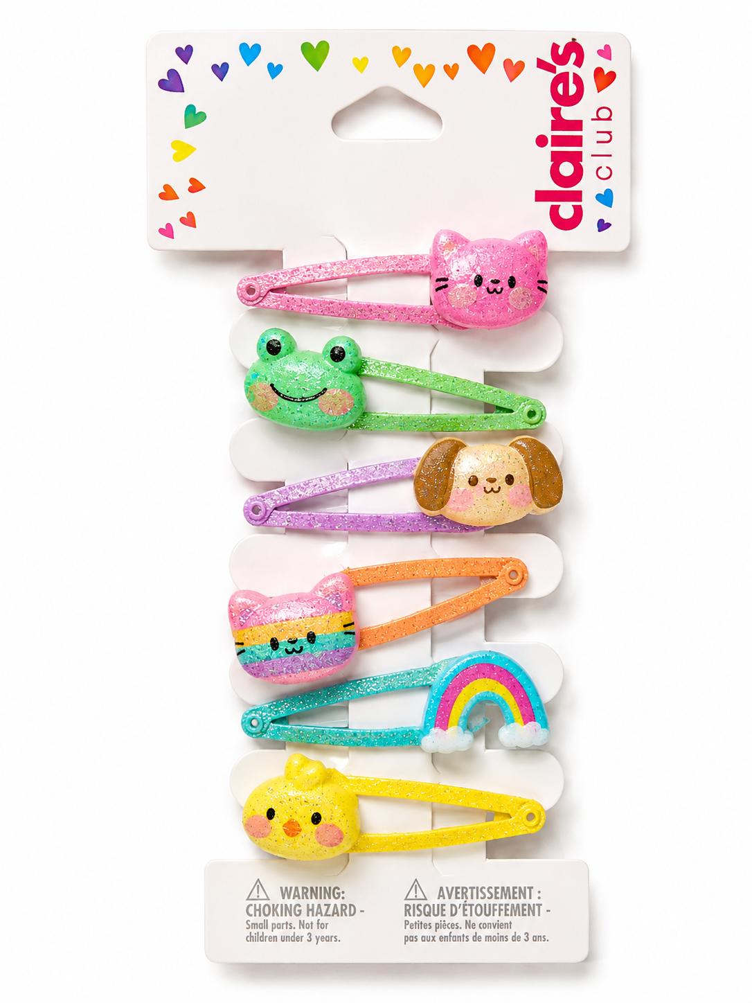 Claire's club Glitter Animal Hair Clips