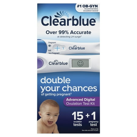 Clearblue Advanced Digital Ovulation Test Kit, 16 Ct *Damaged Packaging* *Exp 4/19/27*