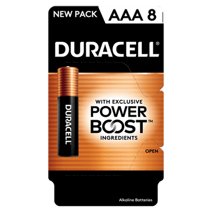 Duracell PowerBoost AAA Batteries, 8 Pack *Damaged Box*
