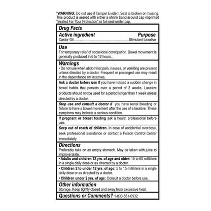 Freskaro Castor Oil Stimulant Laxative 6 oz *Exp 11/2026*